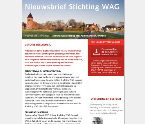 Stichting WAG nieuwsbrief 1